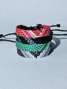Lot de 4 bracelets tissés arabes