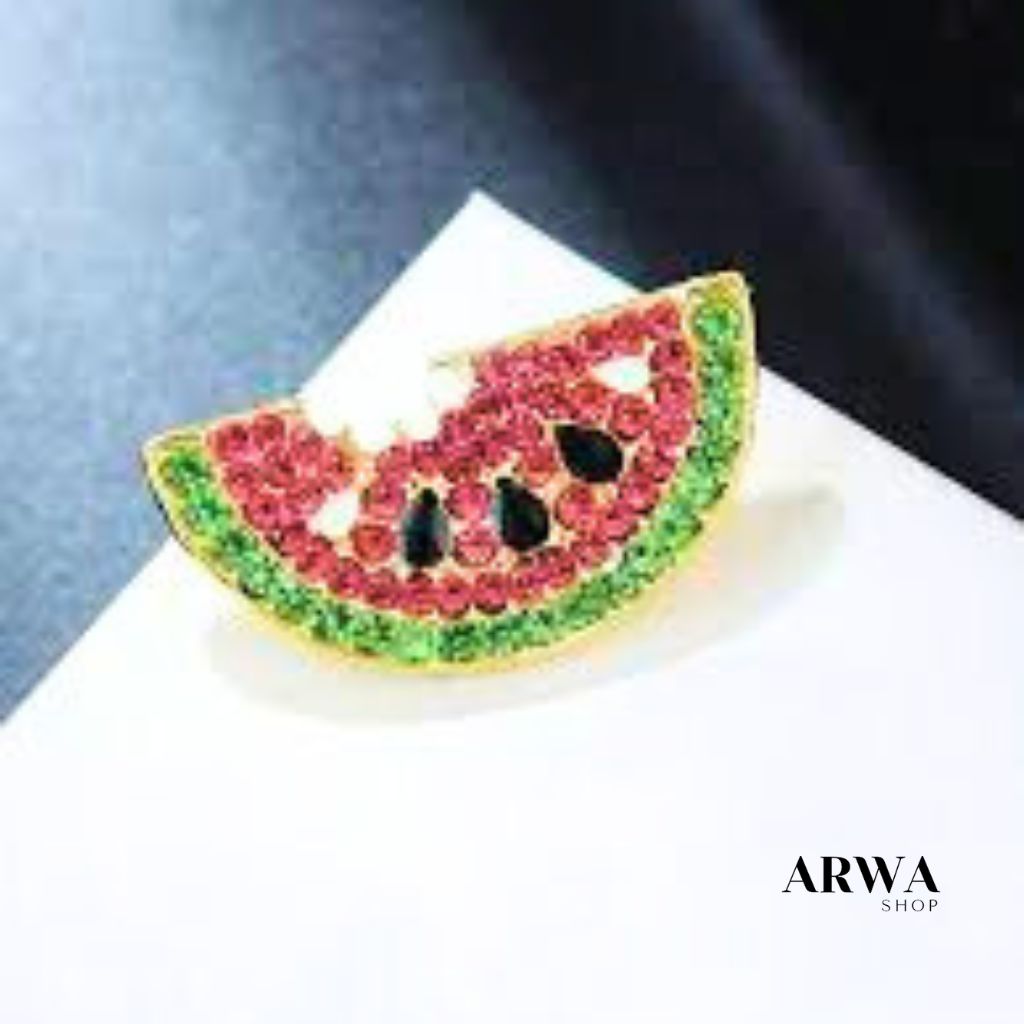 Broche Pastèque Étincelante