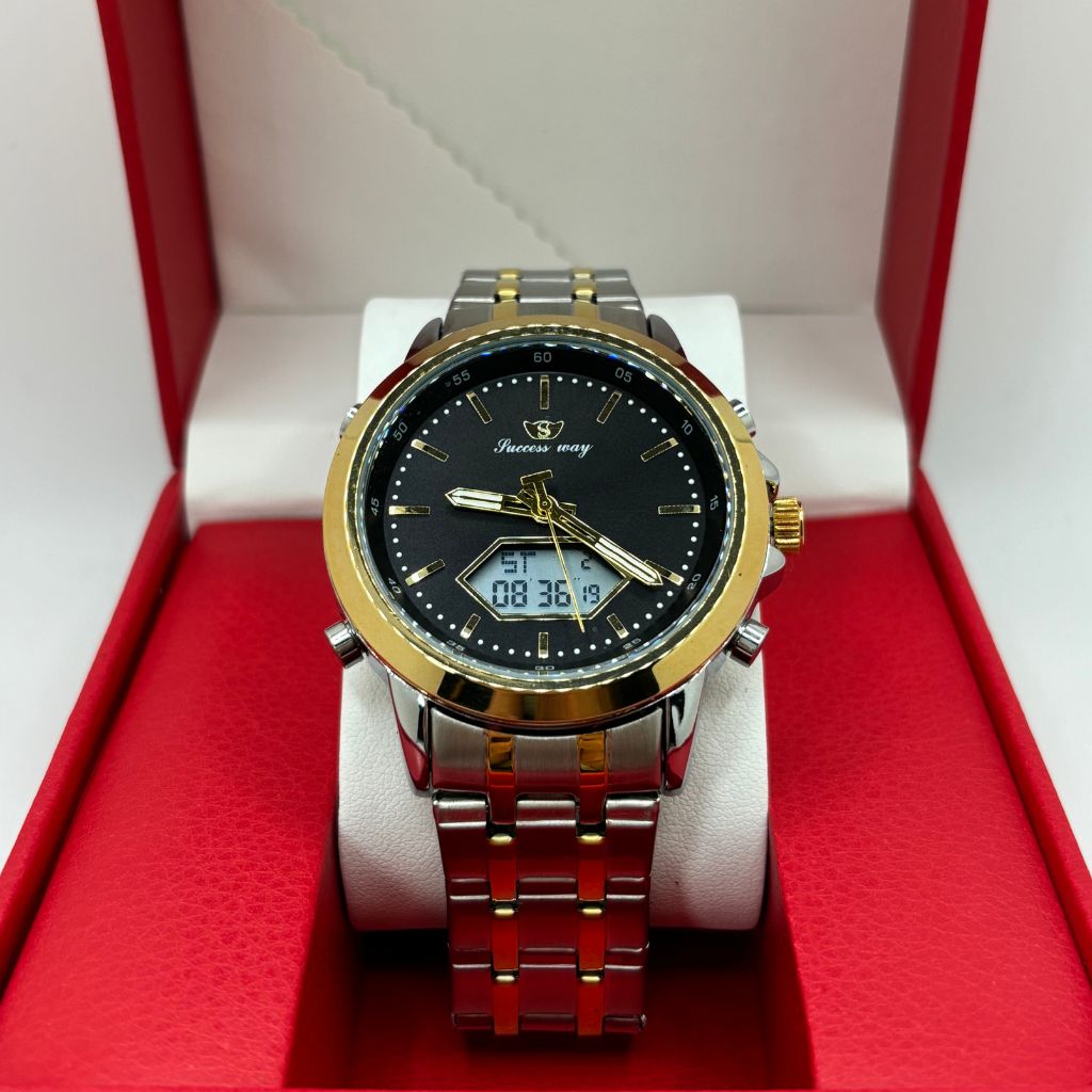 montre masculine argentée