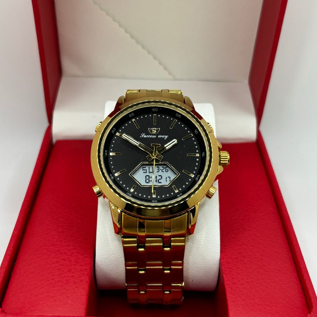 montre masculine dorée