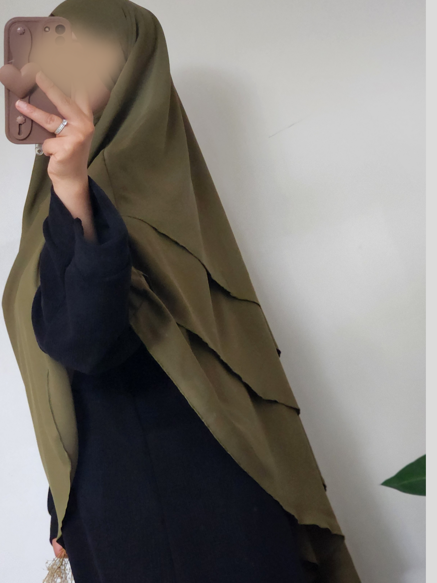 KHIMAR 3 VOILES VERT