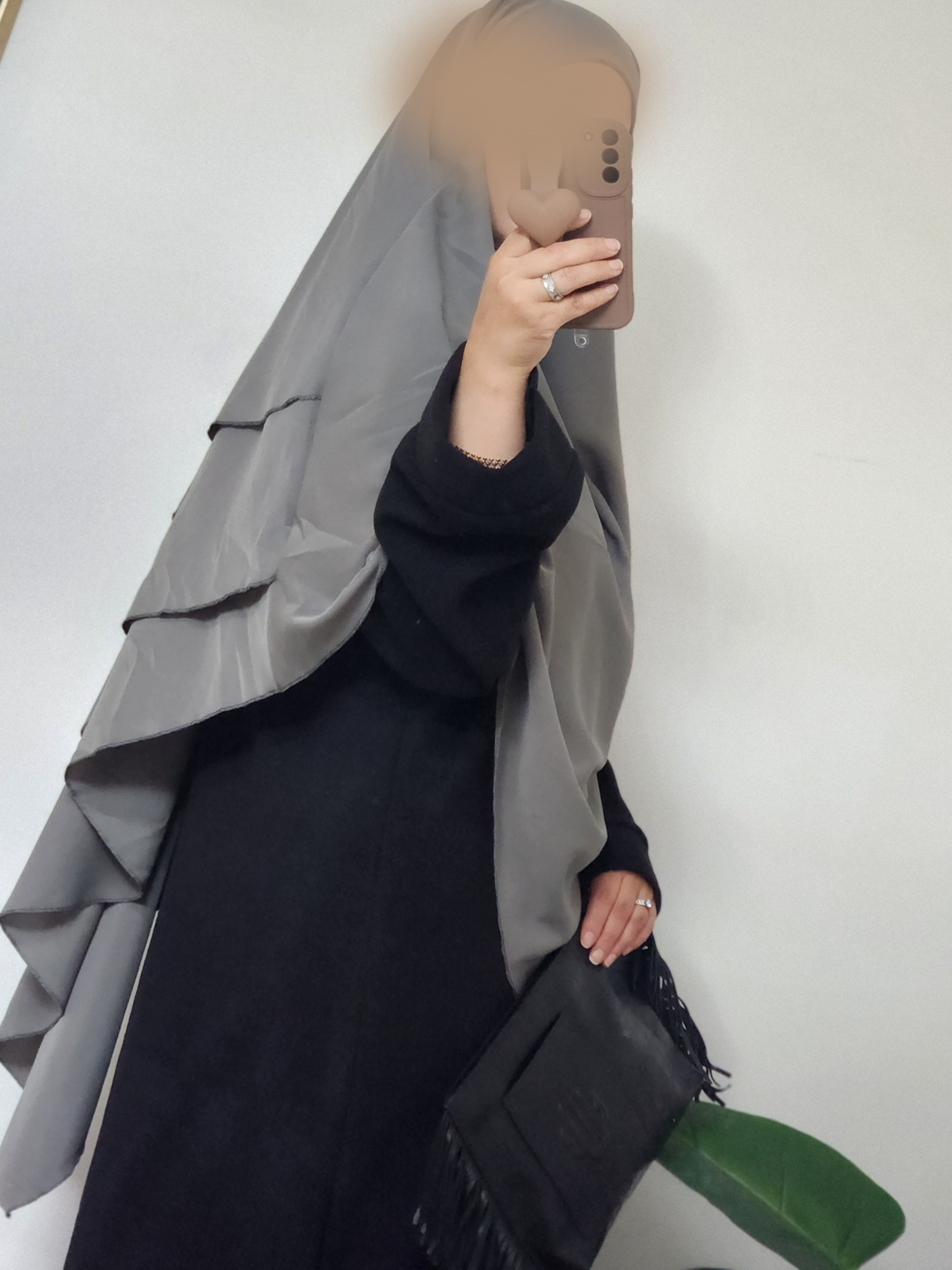 KHIMAR 3 VOILES GRIS