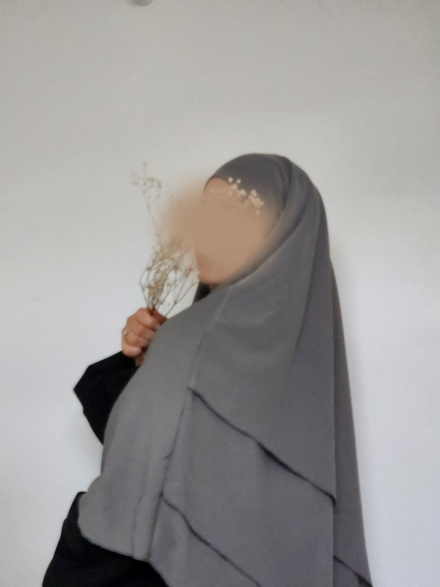KHIMAR 3 VOILES GRIS