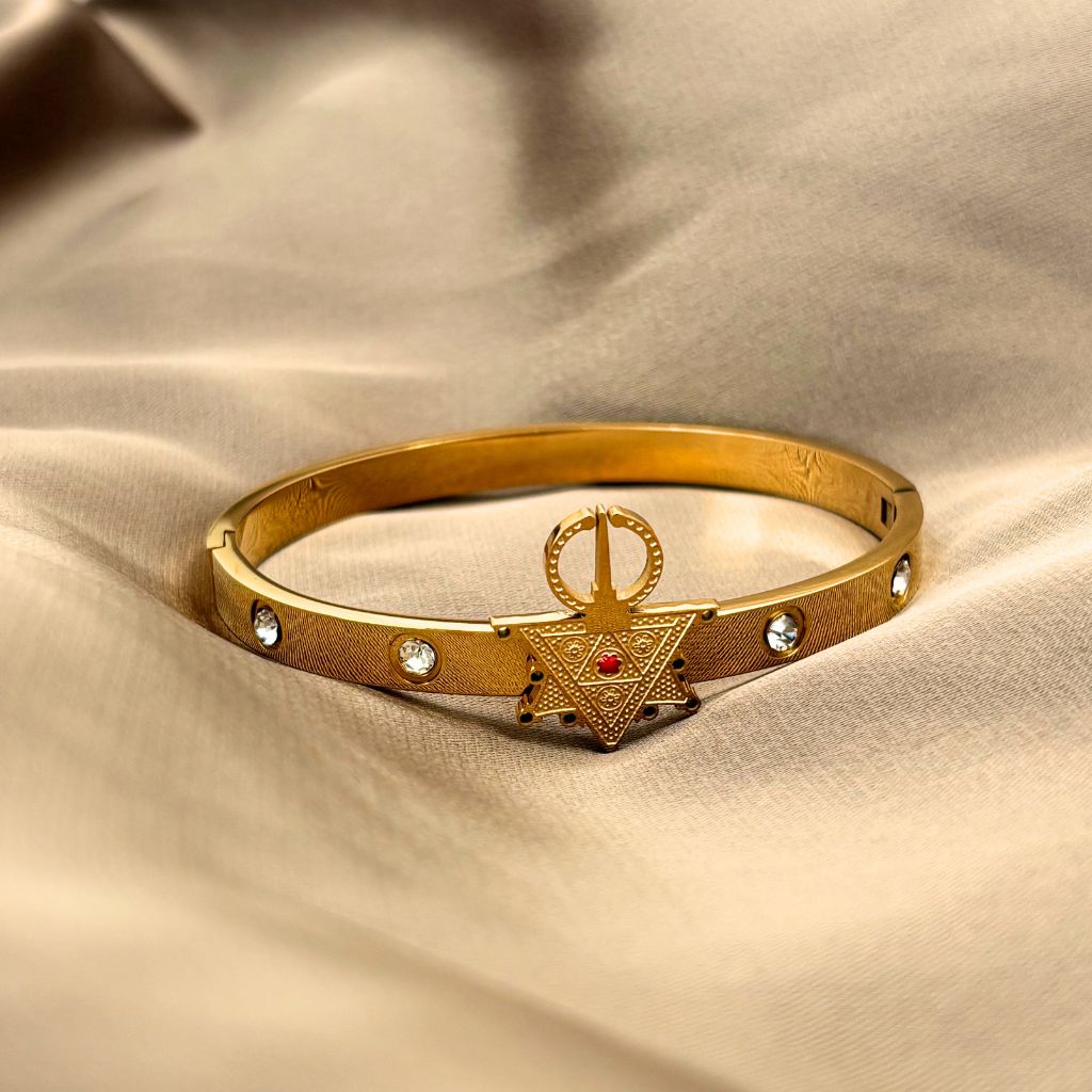 Bracelet Berbère triangle rouge