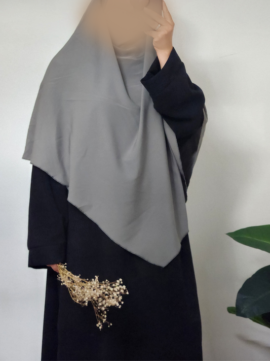 KHIMAR 3 VOILES GRIS