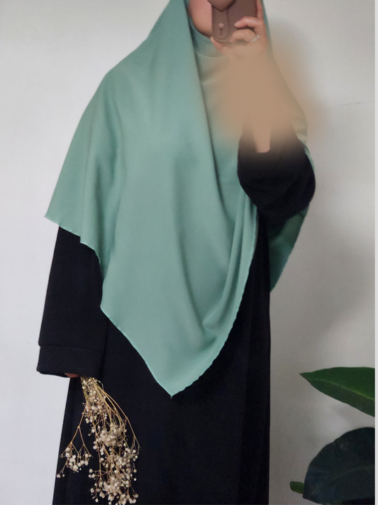 KHIMAR 3 VOILES VERT D'EAU