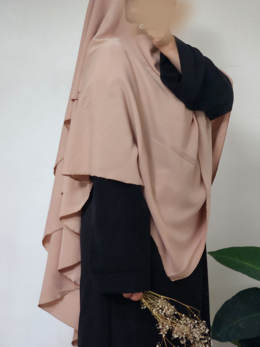 KHIMAR 3 VOILES BEIGE