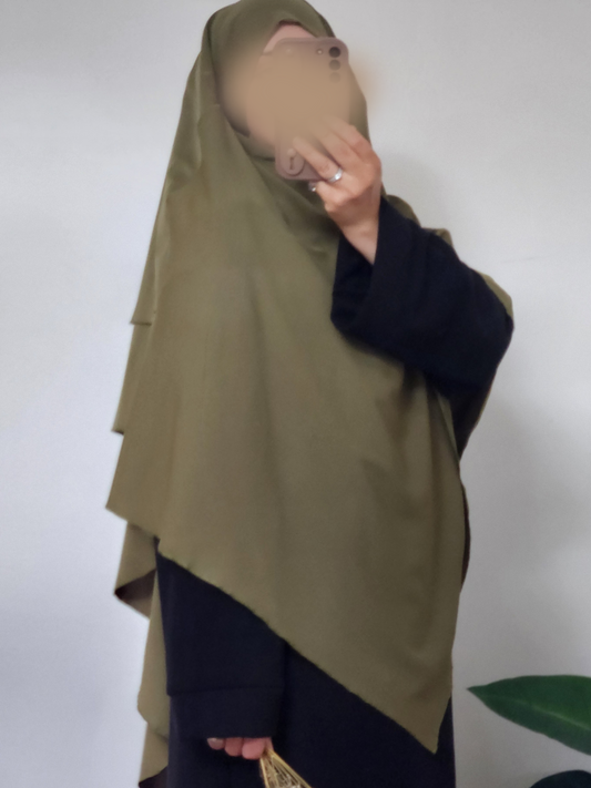 KHIMAR 3 VOILES VERT