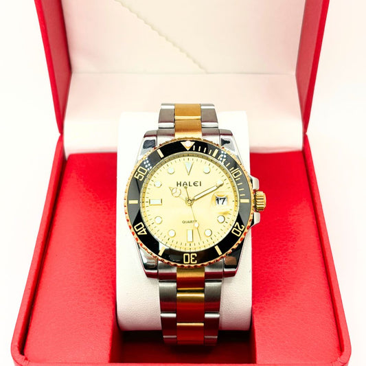montre pour homme dorée 