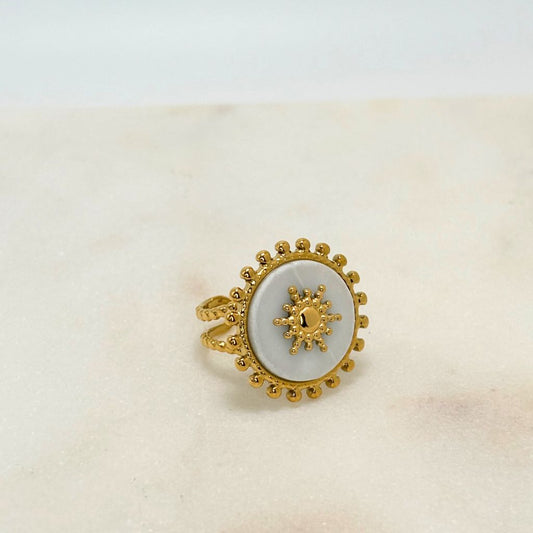 Bague Rayon de soleil blanc