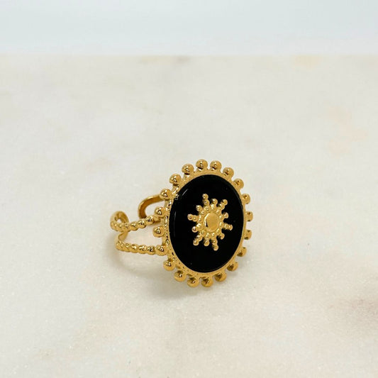 Bague Rayon de soleil Noir