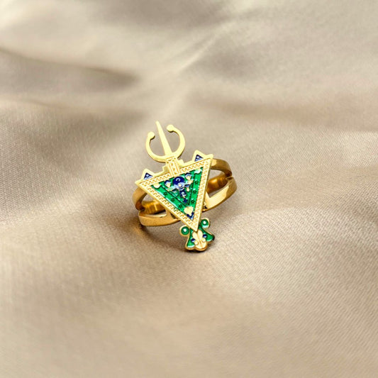 bague berbère verte  